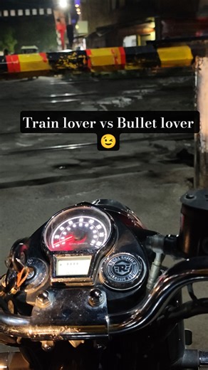 Train lover vs Bullet lover 😉 #railway #train #royalenfield