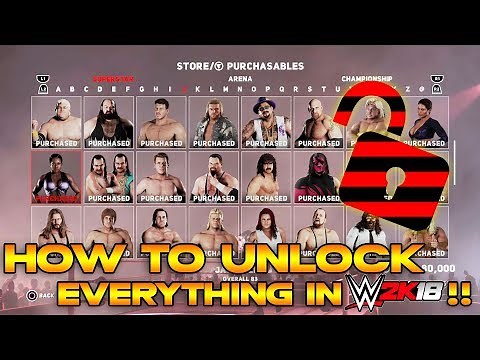 HOW TO UNLOCK EVERYTHING IN WWE 2K18!!!
