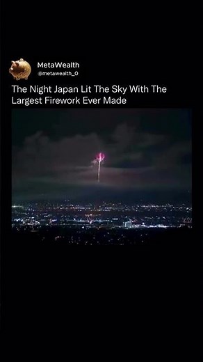 The Night Japan Lit The Sky With The Largest Firework Ever Made