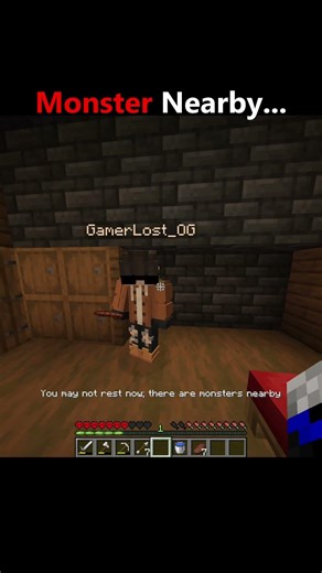 POV When There Is Monster Nearby... #minecraft