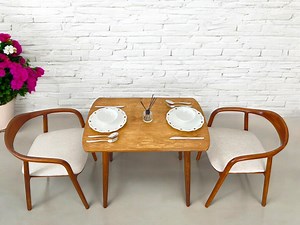 Oval Narrow Dining Room Table, Mid Century Modern Writing Desk, Spacesaver Furniture - Etsy