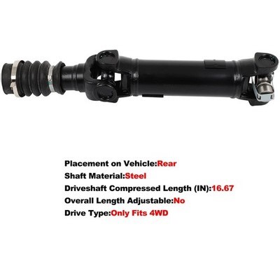 Rear Driveshaft For Jeep TJ Wrangler 1997-2006 4.0L 4WD 52098787AD 936-070 | eBay
