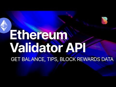 How to get Ethereum Validator Balance, Tips, Block Rewards data | Bitquery API