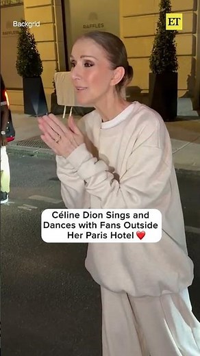 Céline Dion Sings and Dances With Fans Outside Her Paris Hotel #celinedion