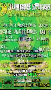 19K views · 210 reactions | Hot  off the press! If you love ya old skooll Jungle techno & jungle vibes from back in the day this one’s gonna be a roadblock!!!! Place to be Saturday December 7th @ Brixton Jamm Ticket link ⬅️bit.ly/3CeqpWB Event link ➡️ bit.ly/3YBHbXp | Jungle Splash | Facebook