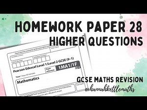 Half Past Paper - Week 28 - Higher (Non-Calculator) Edexcel GCSE Maths - Maths Revision