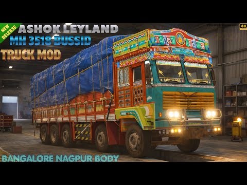 🤩 Ashok Leyland 3518 Bangalore Nagpur Transport Truck Mod Download Bus Simulator Indonesia