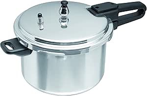 IMUSA USA A417-80401 Aluminum Stovetop Pressure Cooker 4.2Qt, Silver