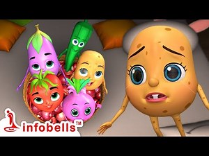 Paanch Natkhat Sabjiyaan | Hindi Rhymes for Children | Infobells