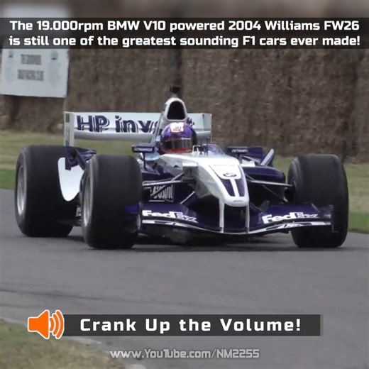 The 19.000rpm BMW V10 powered 2004 Williams FW26 is still one of the greatest sounding F1 cars ever made! | NM2255