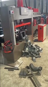 Hydraulic steel pipe clamp making machine #machine #clampmaking #pipeclamp