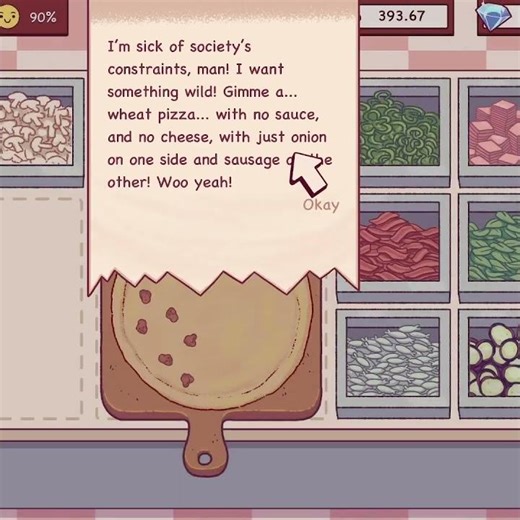 WHAT AN INTERESTING ORDER... #goodpizzagreatpizza #shorts #shortvideo #cozy #cozygamer