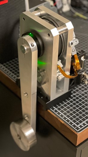 Adrian | First torque test of my robot arm test stand. Moving 3kg on a 250 mm lever, thus about 7,3 Nm when static. Peak of the joint sits around 30... | Instagram