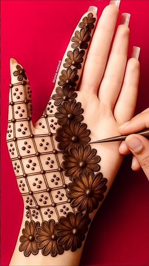 Simple front hand mehndi design from cottobuds😍#mehndi #henna #viralvideo #shorts