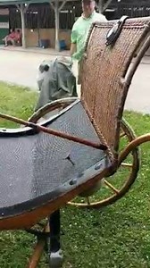 This lovely carriage is owned by Kate Bushman. It was originally made by Healey (NY) before being shipped to Bermuda around WWII. Bermuda's roads are narrow and carriage bells were common to help keep traffic moving safely. The vehicle is back in the U.S. now. Kate reports that her horse does not mind the bell. | Carriage Association of America, Inc.