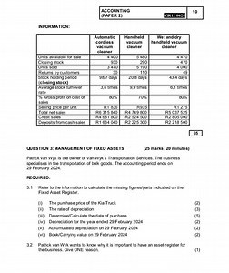 Question 3: Management of Fixed Assets(Paper 2, Grade 12, 0624... | Filo