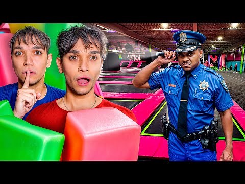 We Spent 24 Hours In A Trampoline Park! (bad idea)