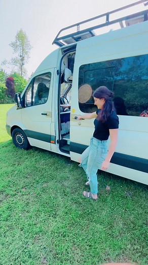 Campervan tour! We've had our van for just over a month now and have been slowly making it our home. Enjoy our quick little van home tour and ask us anything! Suggestions on what to name her in the comments! #campervan #vanlife #vanlifetravel #vanlifers #vanlifeconversion #vanlifediaries #vanlifebuild #vanlifeuk #europe #movingoverseas #campervanconversion #digitalnomad #digitalnomadlife #traveltiktok #travellife #travelbucketlist #camperlife #mercedessprinter #reveal