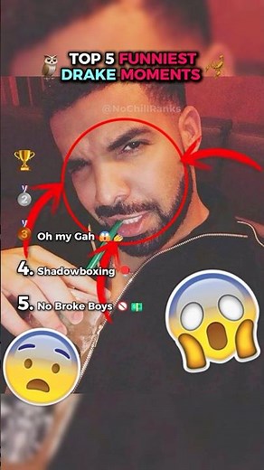 Top 5 FUNNIEST Drake Moments 💅🦉 #funny #drake #hiphop #rap