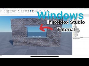 How to make windows in Roblox studio( holes in walls)