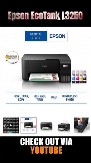 Epson EcoTank L3250 A4 Wi-Fi All-in-One Ink Tank Printer avail YouTube voucher #youtubeshopping