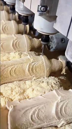 Multi-Head 3D Wood Carving Machine: Carving a Buddha Statue with Precision & Artistry #woodworking