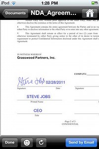 EasySign iPhone app halts the print / sign / email cycle, trees everywhere celebrate