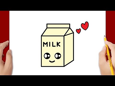 HOW TO DRAW A MILK CARTON BOX KAWAII | Easy Drawing