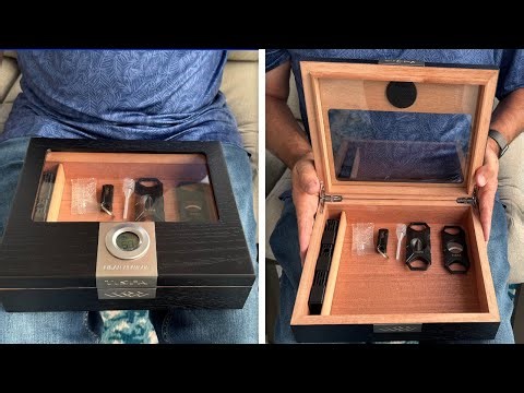 🥃 Luxury Cigar Storage Must-Have ! TISFA Humidor & Cutter Set Review | Best Desktop Humidor #ad