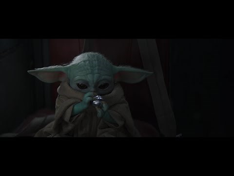 Baby Yoda (Grogu) Force training with Mando - The Mandalorian Season Two (2020)