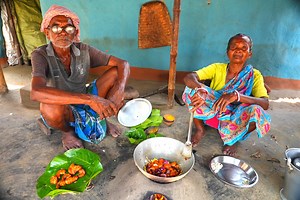 1.8M views · 20K reactions | PRAWN FISH ROASTING CURRY | very unique style cherry tomato with prawn fish roasting recipe eating | | Indian tribe food | Facebook