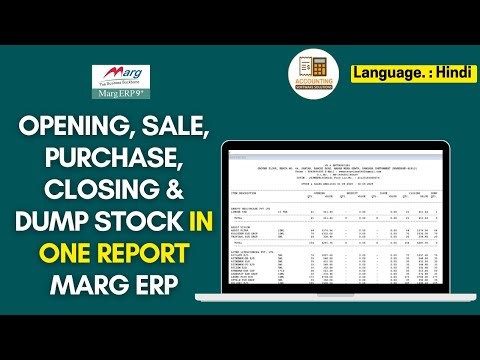 All in One Inventory Report in Marg ERP | Opening, Sale, Purchase, Closing & Dump in Hindi