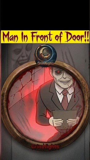 Who Was Behind The Door? 🪓 | horror story | GrimNights #shorts #horror #animated story