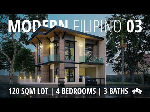 120 SQM 4 Bedroom Modern Filipino Small House Design | 627 House | House Tour