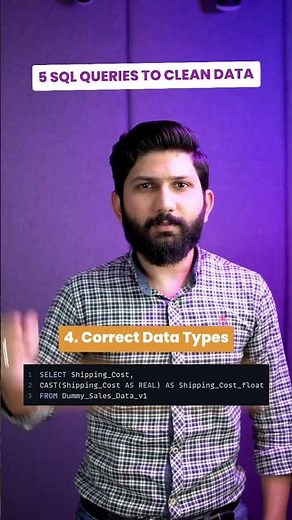 5 essential SQL queries to Clean Data! 🚀 #datascience #sql #datacleaning #learningsql #techtips