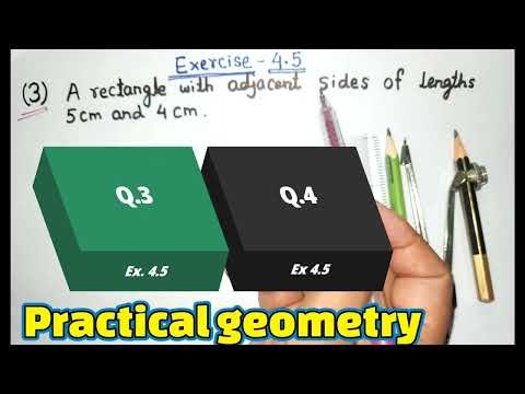 Exercise 4.5 (Q3 & Q4) class 8 | CH:4 Practical Geometry Ex 4.5 class 8 NCERT Maths | ex 4.5 Q3 8th