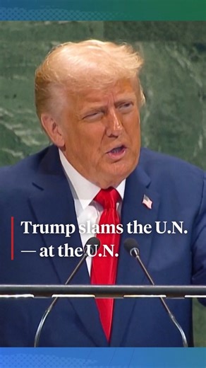13K views · 409 reactions | On Tuesday, Donald Trump slammed the United Nations — while addressing the United Nations. | Democracy Now! | Facebook