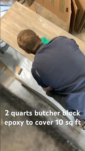Quick butcher block counter with epoxy.