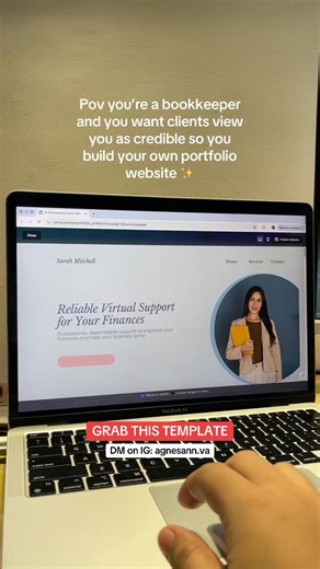 Pov you’re a bookkeeper and you want clients view you as credible so you build your own portfolio website ✨ #virtualbookkeeper #bookkeeper #portfolio #portfoliotemplate #virtualassistantlife | The Freelance Creative PH