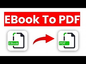 eBook to PDF | how can i convert epub to pdf | how to convert pdf to ebook format