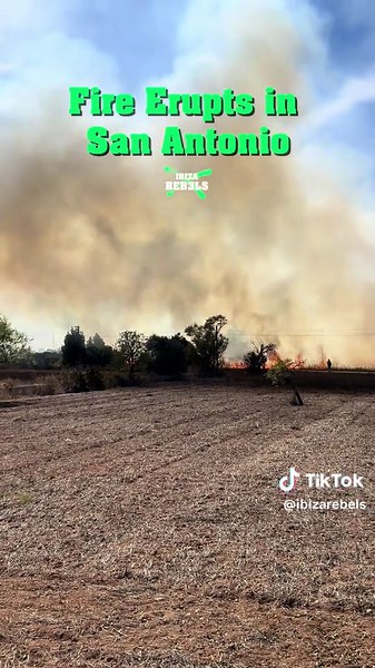 Firefighters Battle Blaze at Cala de Bou, Ibiza