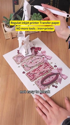 Create a 3D fabric effect using a regular inkjet printer.