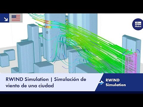 [EN] RWIND Simulation | Simulación de viento de una ciudad