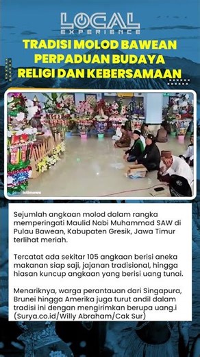Tradisi Unik Bawean, Angkaan Molod Penuh Hiasan dan Uang Tunai