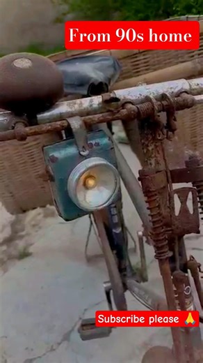vintage bicycle and headlight best style of 90s #youtubeshort #oldmemories #90s #trendingshorts
