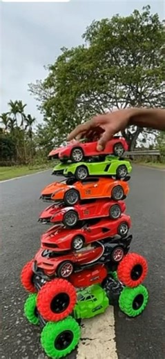 Wow 😮 RC Seven remote control four moka car racing by hand 🤚 😱