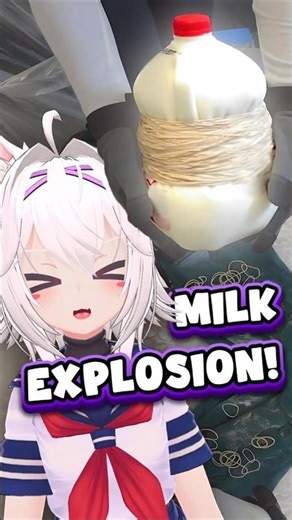 Exploding Milk With Rubber Bands?