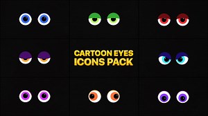 Cartoon Eyes Icons Motion Graphics Pack Is Stock Footage SBV-352209220 - Storyblocks