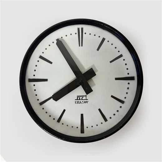 Industrial Wall Clock 30cm – East European Factory Clock – Metal Vintage Wall Clock – Loft Decor – Workshop Style – Silent Movement - Etsy