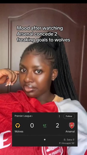 Omo omo it’s small thing that used to vex me o #arsenal #premierleague #wolves #football #footballtiktok